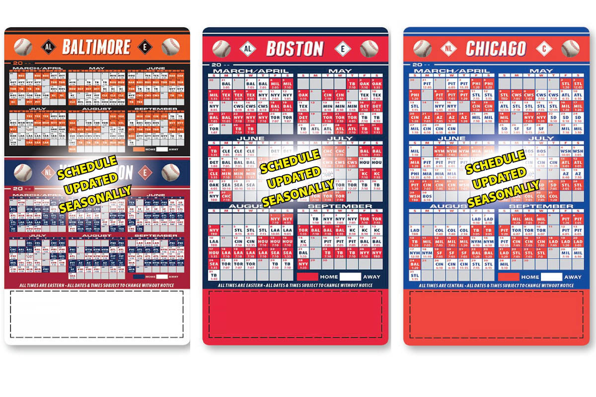 2017 Baseball Magnetic Pro Schedule (Small) Calendar | 3.5