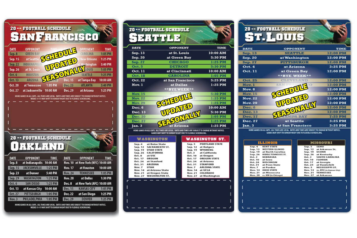 2017 Magnetic Pro Football Schedule (Large) Calendar | 4