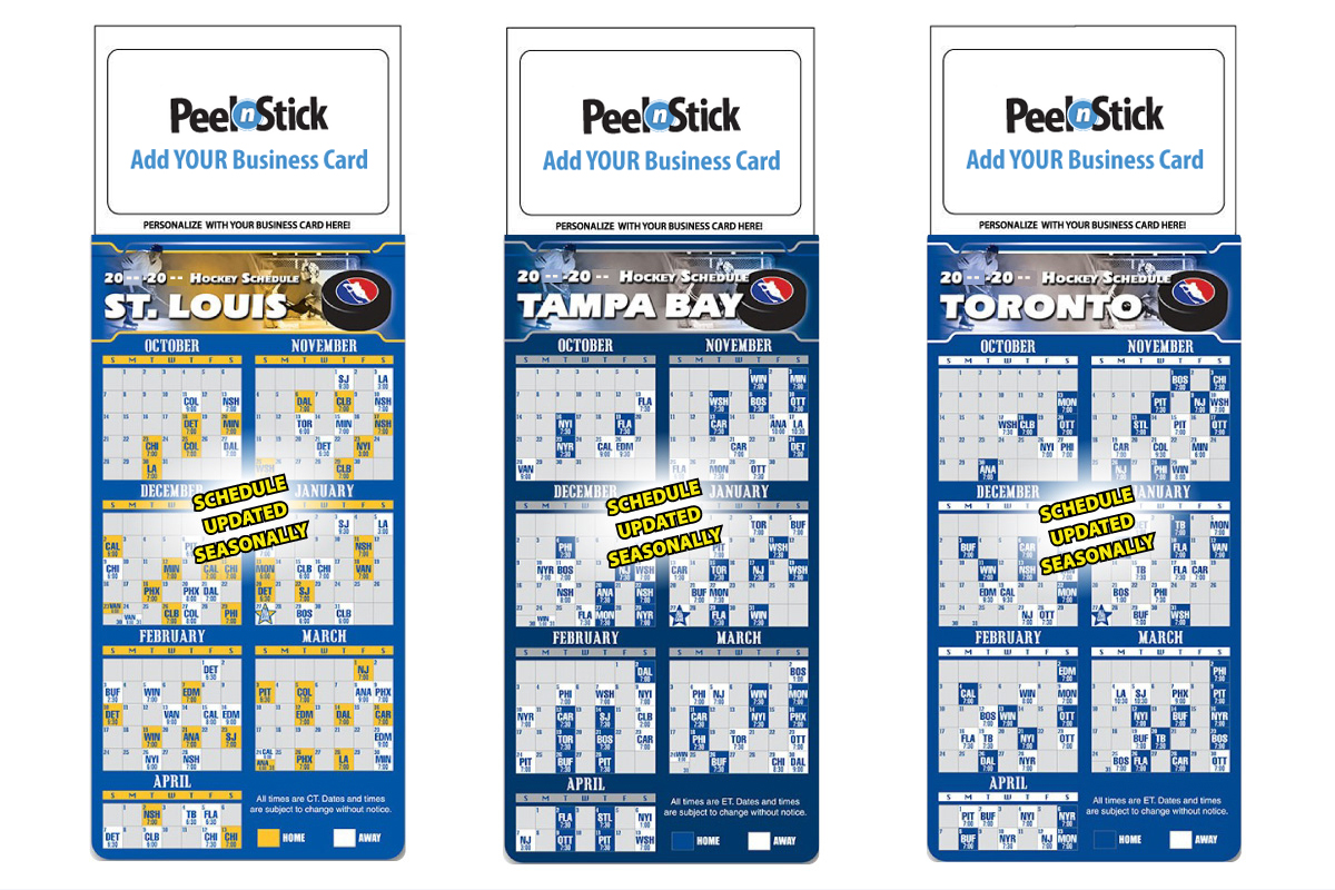 2024 Business Card Pro Hockey Schedule (Bulk) Calendar 3.5