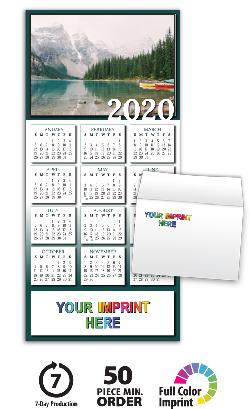 Mountain View Z Fold Greeting Card Calendar ValueCalendars com