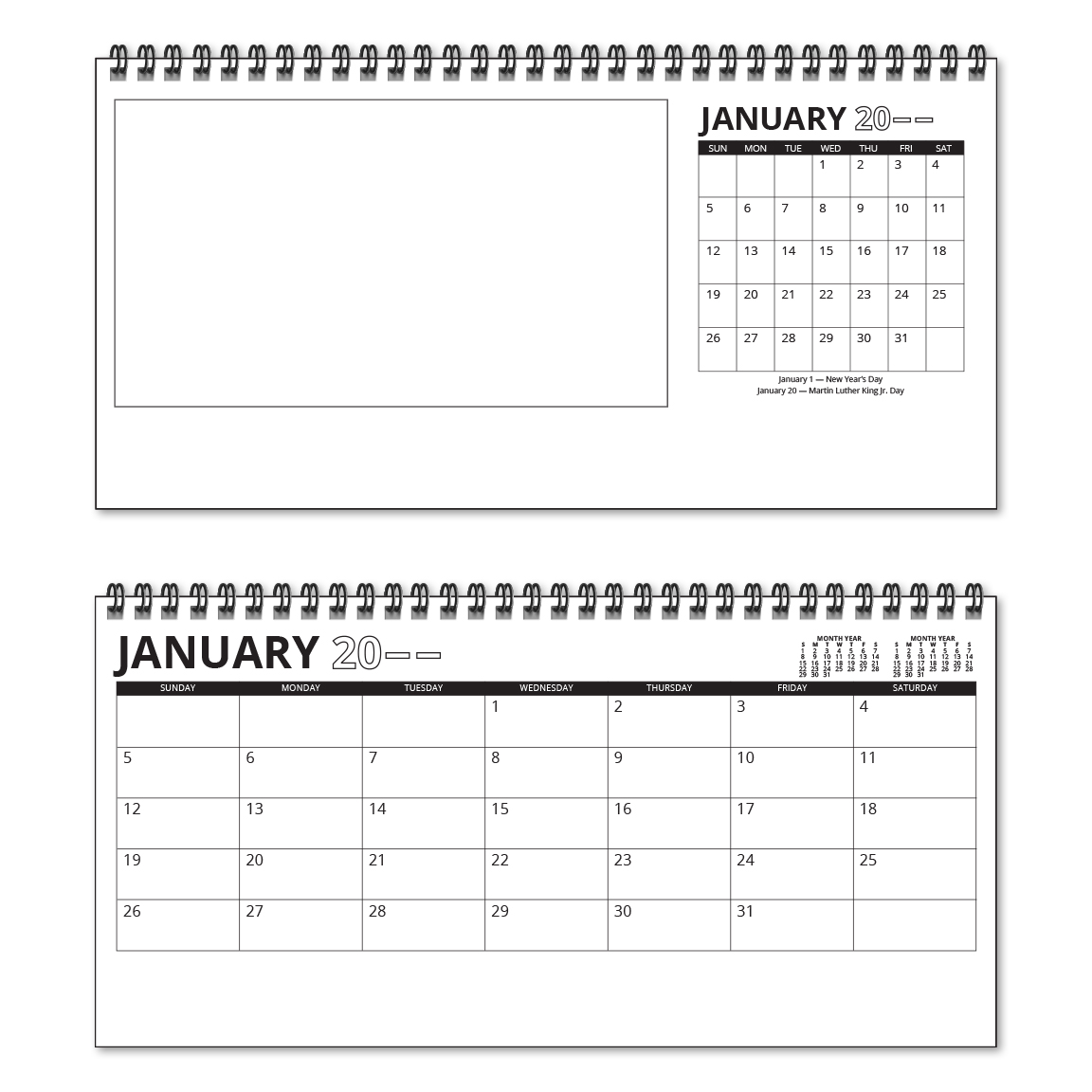 Custom Desk Tent Calendar, Large (11x5.5, 12-Sheet) | ValueCalendars.com