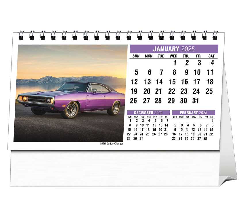 Classic Cars Desk Tent Calendar