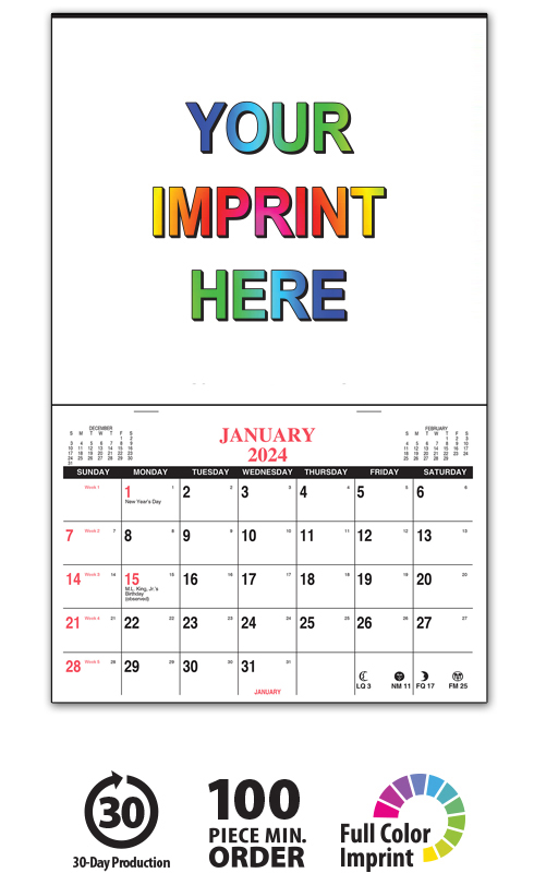 Single Image Apron Wall Calendar, 12 Month Compact (11x17) - Stapled ...