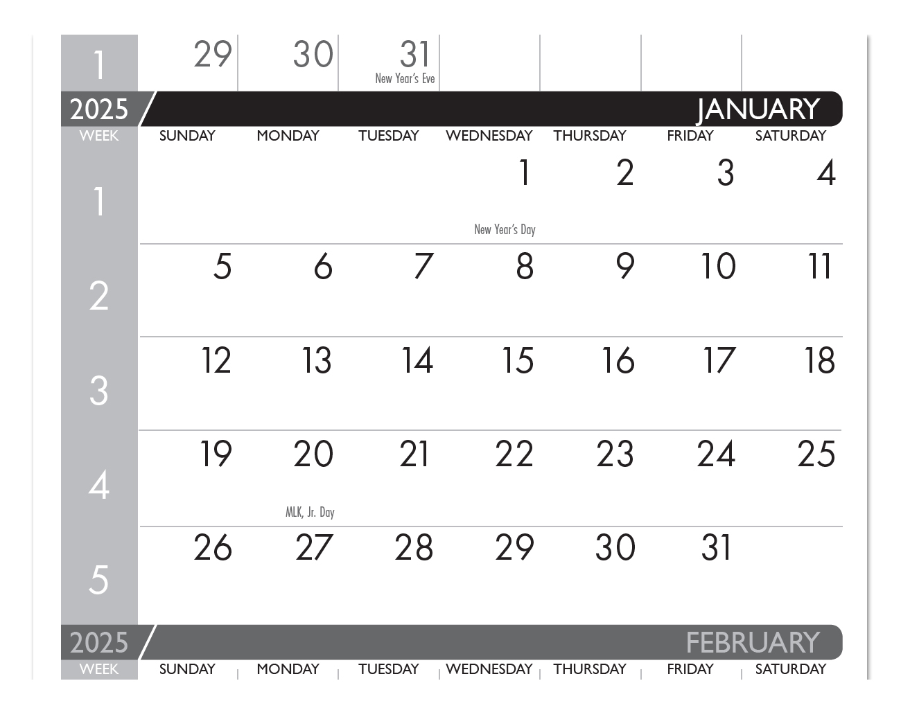 3-Month Single Photo Wall Calendar | ValueCalendars.com
