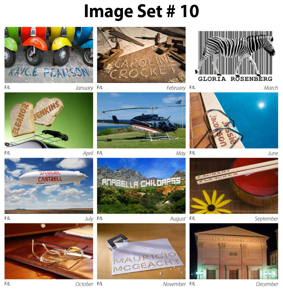 2020 Image Personalized, Wall Calendar 11" x 17"; 8.5" x 11" (Closed