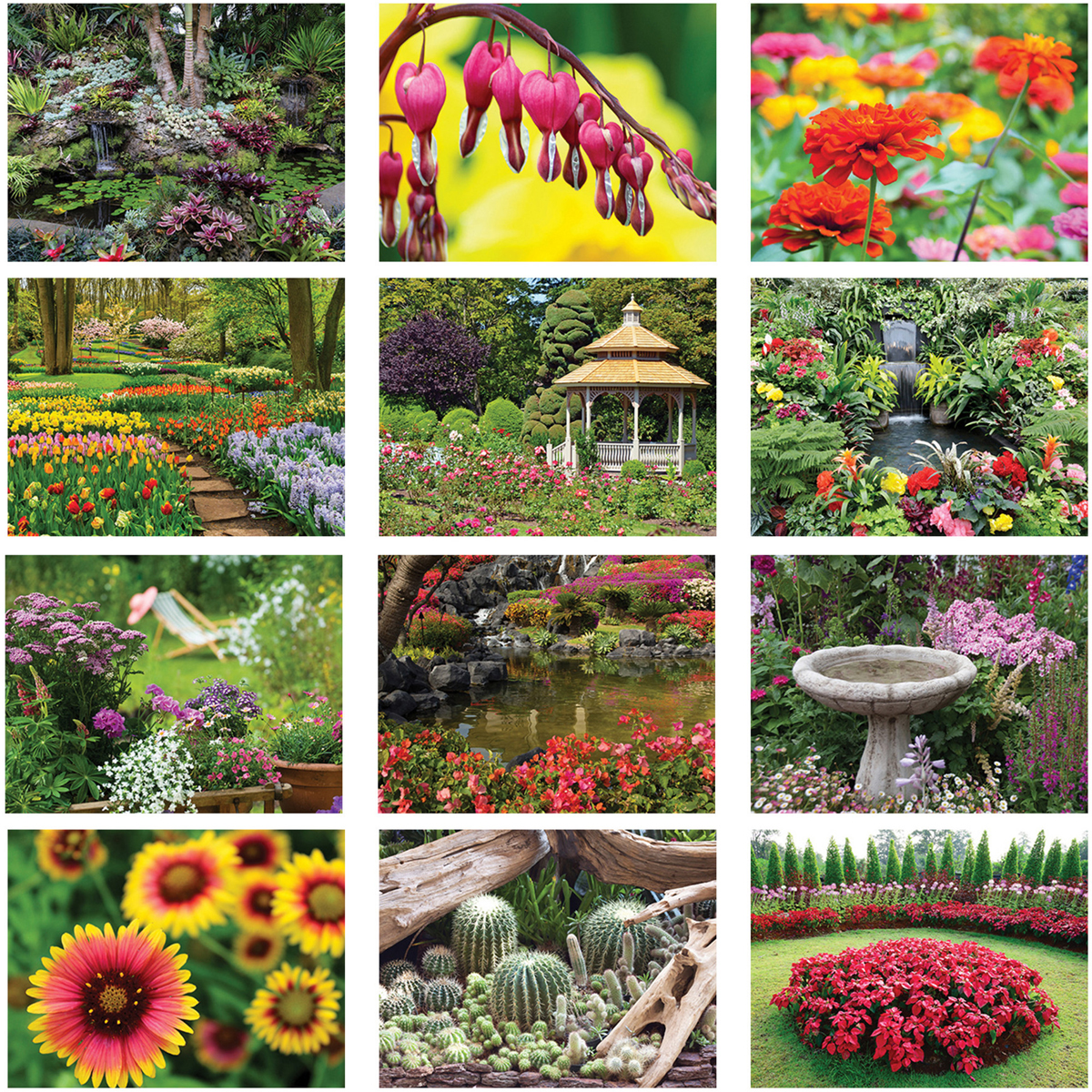 2025 Gardens II (Spiral) Calendar  10-1/2" x 18-1/4" Spiral Bound; Drop Ad Imprint Wall Calendars