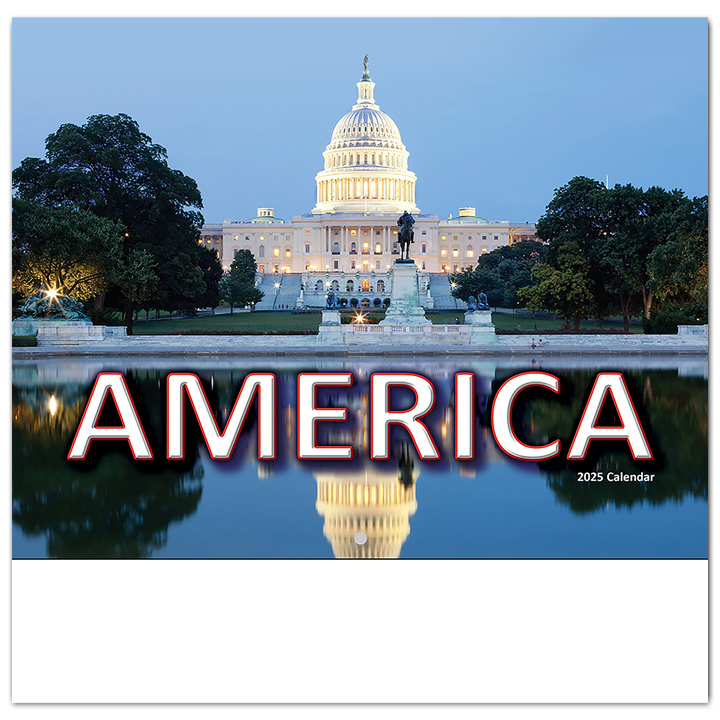 2024 America! Calendar | 10-1/2" x 18-1/4" Customized Staple Bound
