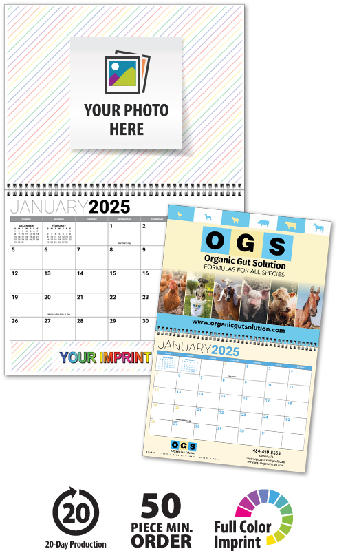 Custom Tear Sheet Single Photo Calendar (11x17 12 Month