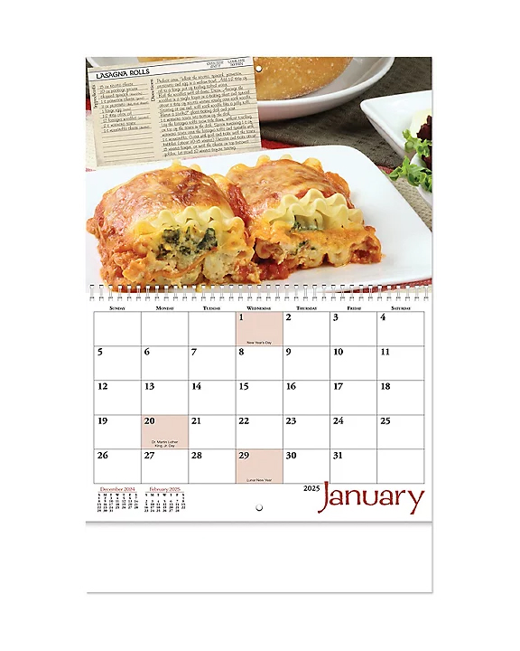 2021 Taste of the Month Calendar 103/8" x 177/8" Personalised