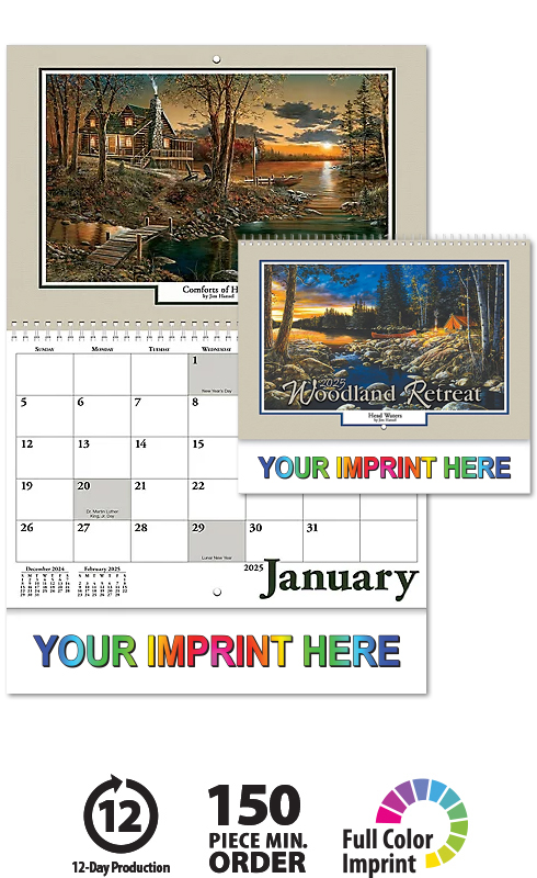 2022 Woodland Retreat Calendar | 11" x 17" Personalized Spiral Bound