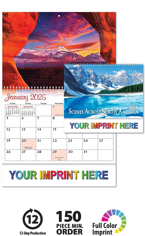 Scenes Across America Spiral Wall Calendar | ValueCalendars.com