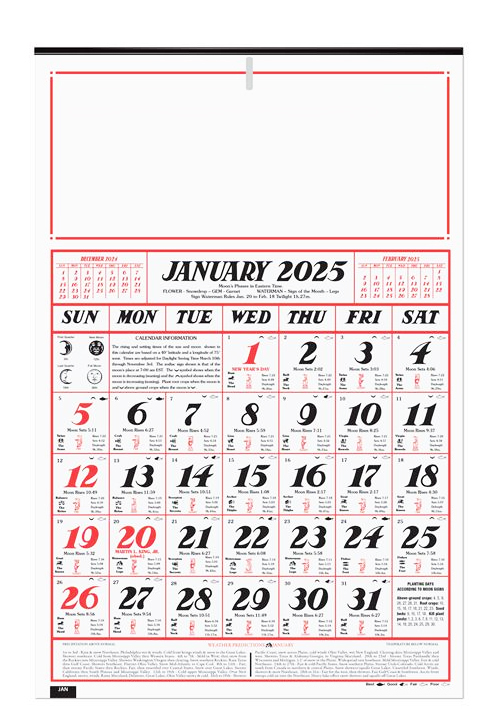 7Sheet Almanac Calendars