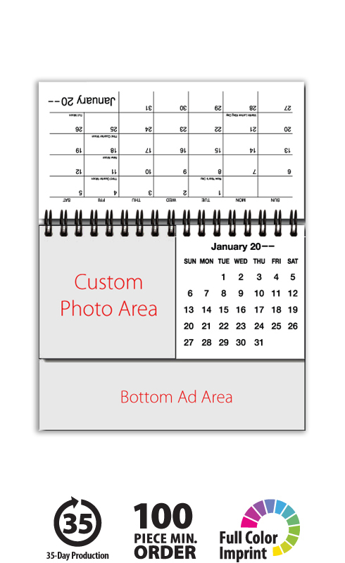 4x8 custom photo desktop calendar