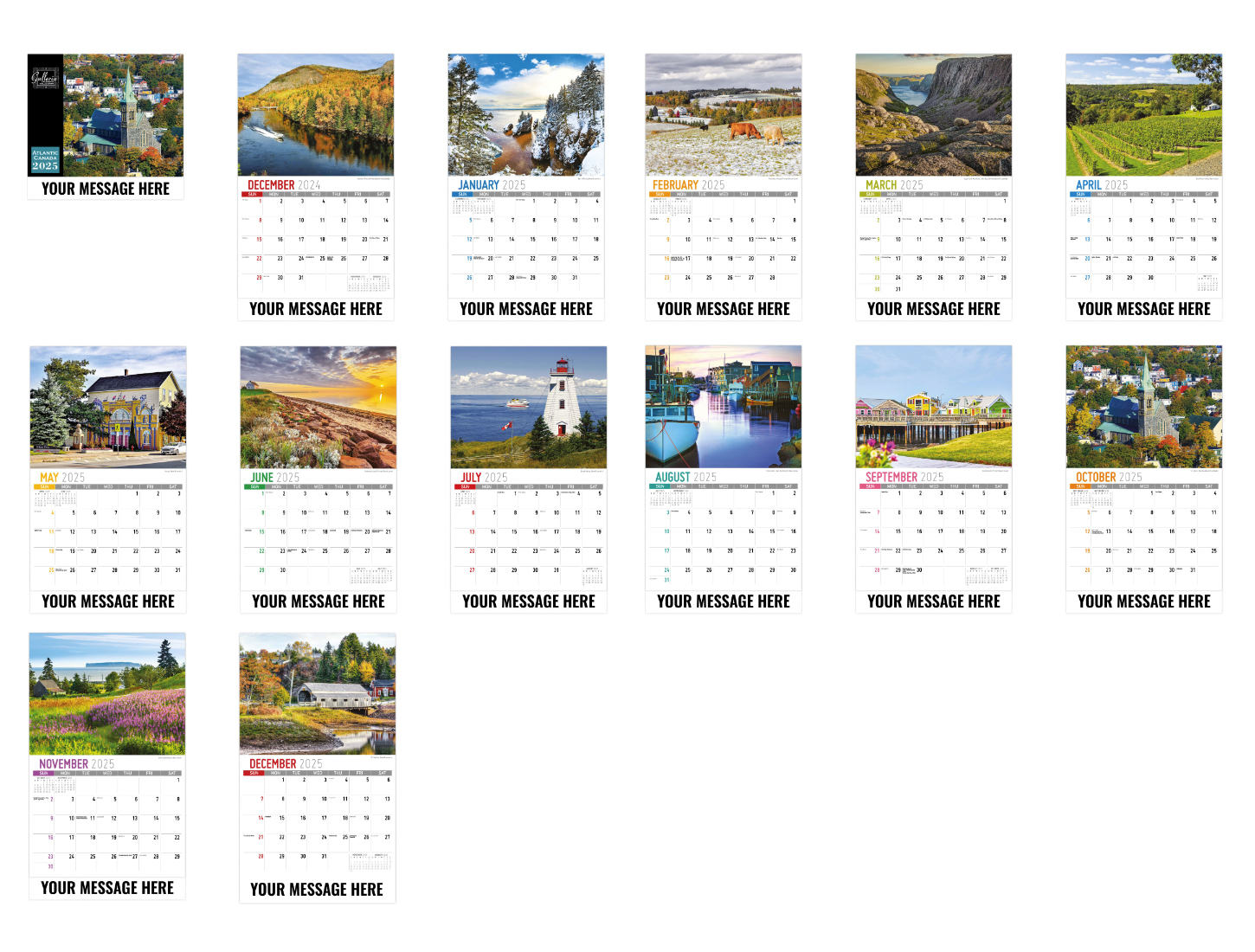 Scenes of Atlantic Canada Calendar | ValueCalendars.com