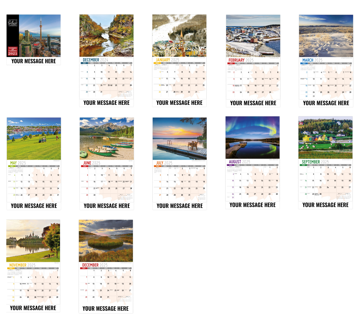 Scenes of Canada Calendar