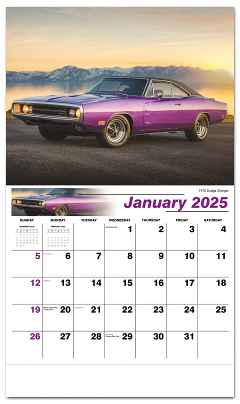 Classic Cars Calendar II ValueCalendars com
