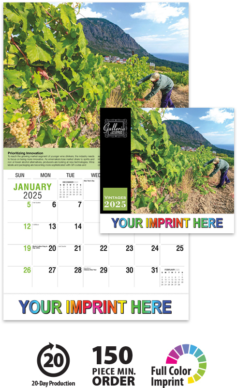 Vintages Calendar | ValueCalendars.com