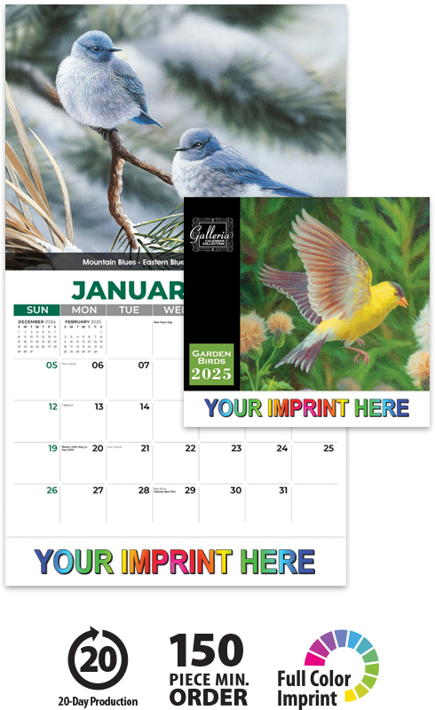 Garden Birds Calendar | ValueCalendars.com