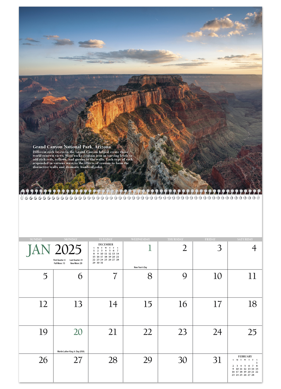 Earth Executive Spiral Calendar | ValueCalendars.com