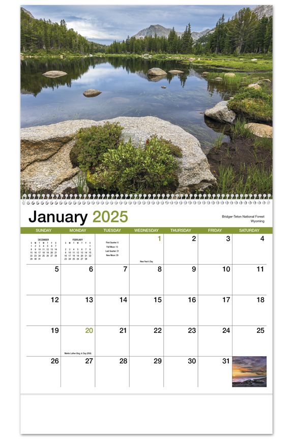 2024 Scenic America (Spiral) Wall Calendar 107/8" x 18" Imprinted