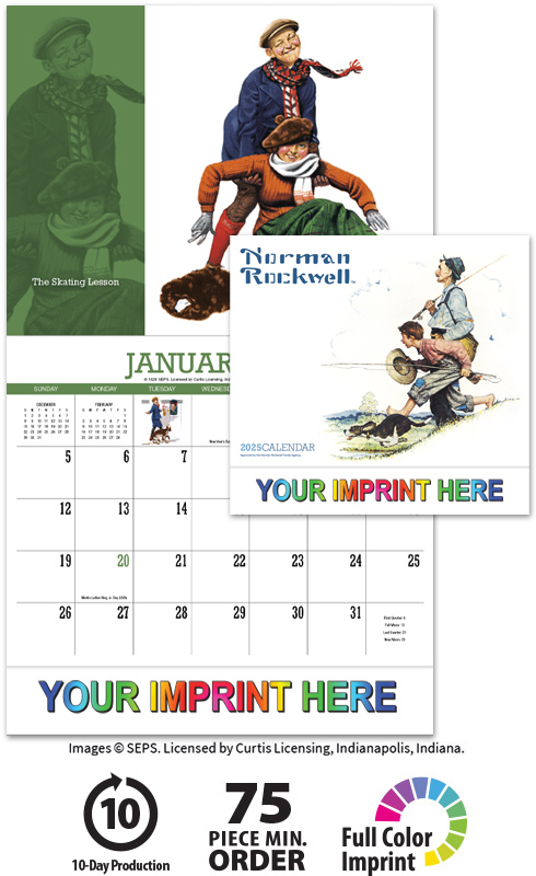 Norman Rockwell Wonderful World Calendar ValueCalendars com
