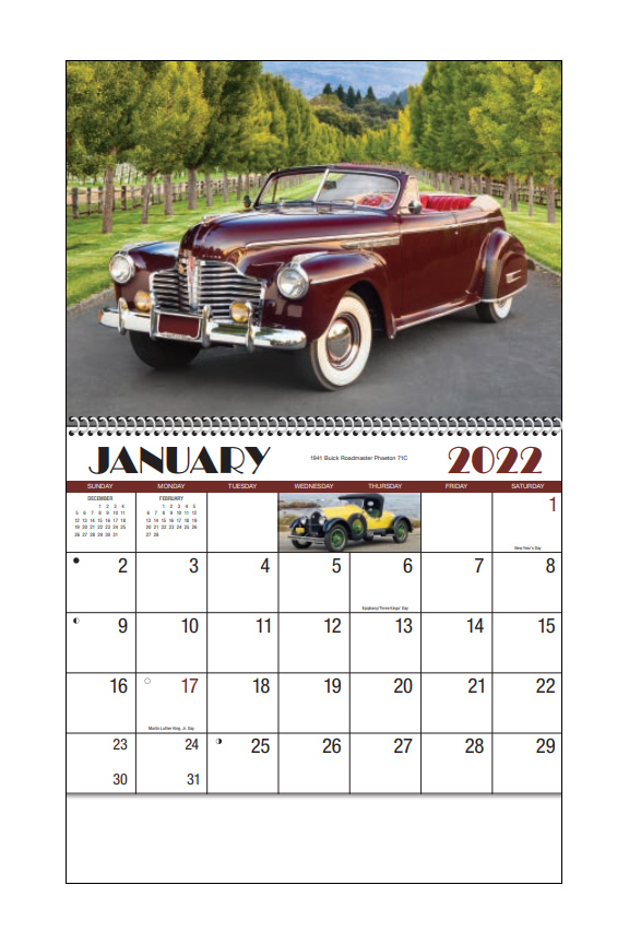2023 Automotive Classics (Spiral) Wall Calendar 107/8" x 18