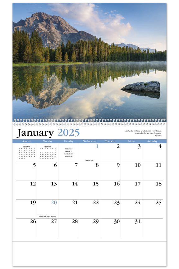 2025 Contemplations (Spiral) Wall Calendar 107/8" x 18" Promotional