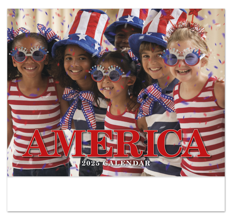 2024 Patriotic America Promotional Wall Calendar | 10-7/8" x 18