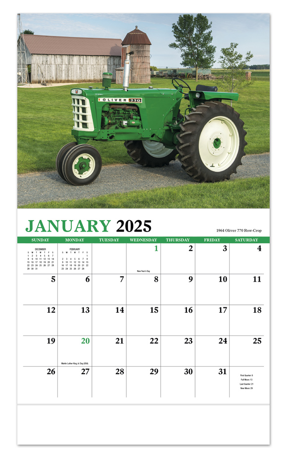 2024 Legendary Tractors Promotional Wall Calendar 107/8" x 18