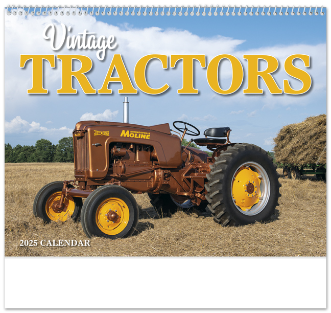 2025 Legendary Tractors (Spiral) Wall Calendar 107/8" x 18