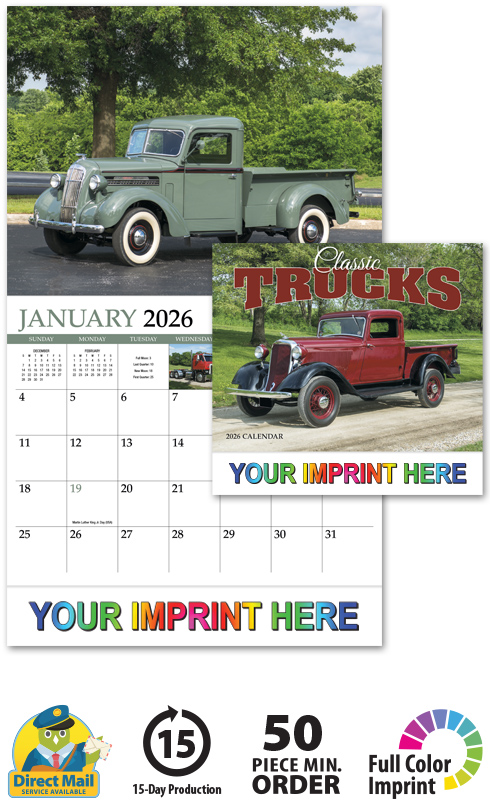 2024 Calendar With Old Trucks - Dinny Frances