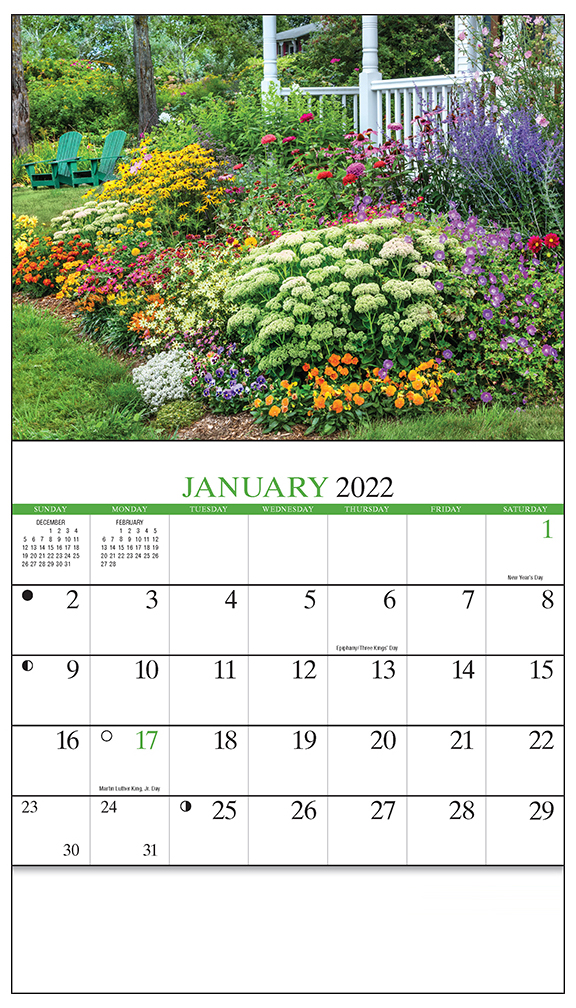 Gardens Mini Wall Calendar | ValueCalendars.com