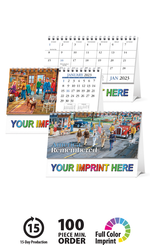 America Remembered Desk Tent Calendar | ValueCalendars.com