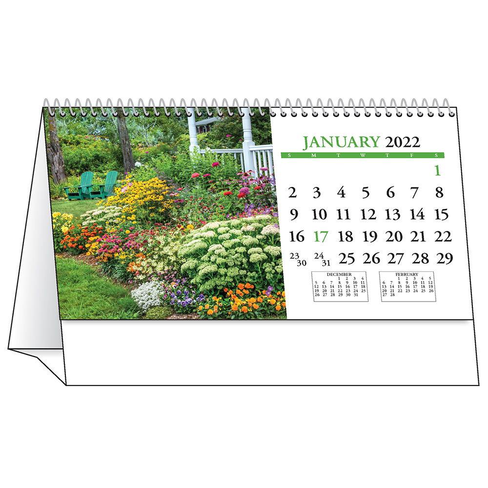 Gardens Desk Tent Calendar ValueCalendars com