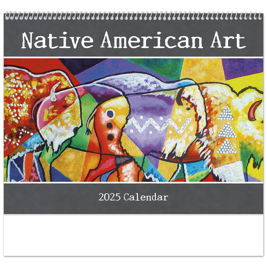 2024 Native American Art Calendar 11" X 19" Imprinted Spiral Bound