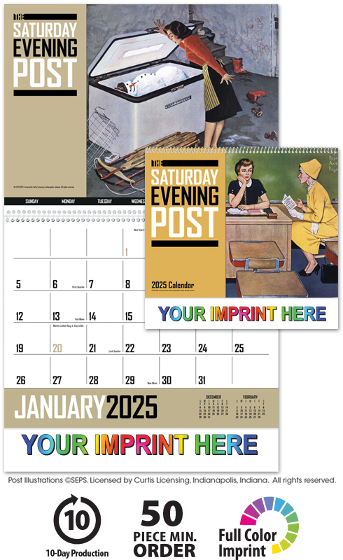 2024 The Saturday Evening Post Calendar 1106 | 11" X 19" Imprinted