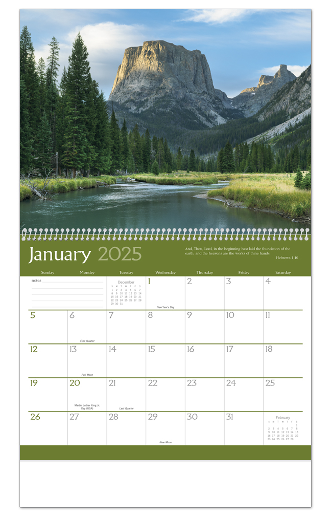 2024 Religious Inspirations Calendar 11 X 19 Imprinted Spiral Bound 