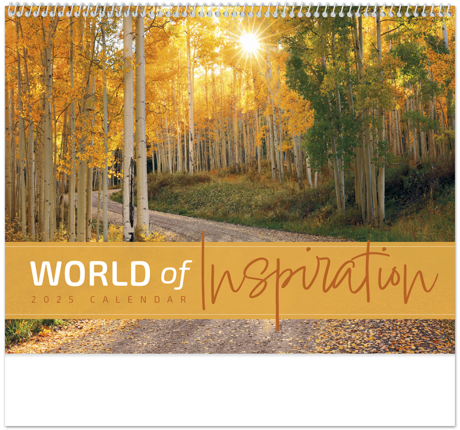 2024 World of Inspiration Calendar 11" X 19" Imprinted Spiral Bound
