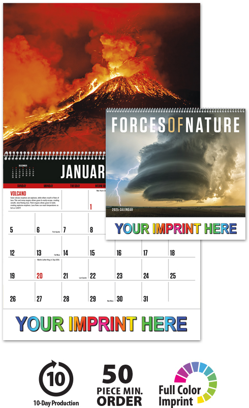 2024 Forces of Nature Calendar (1705) | 11" X 19" Imprinted Spiral