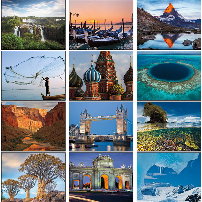 National Geographic World Scenes Calendar