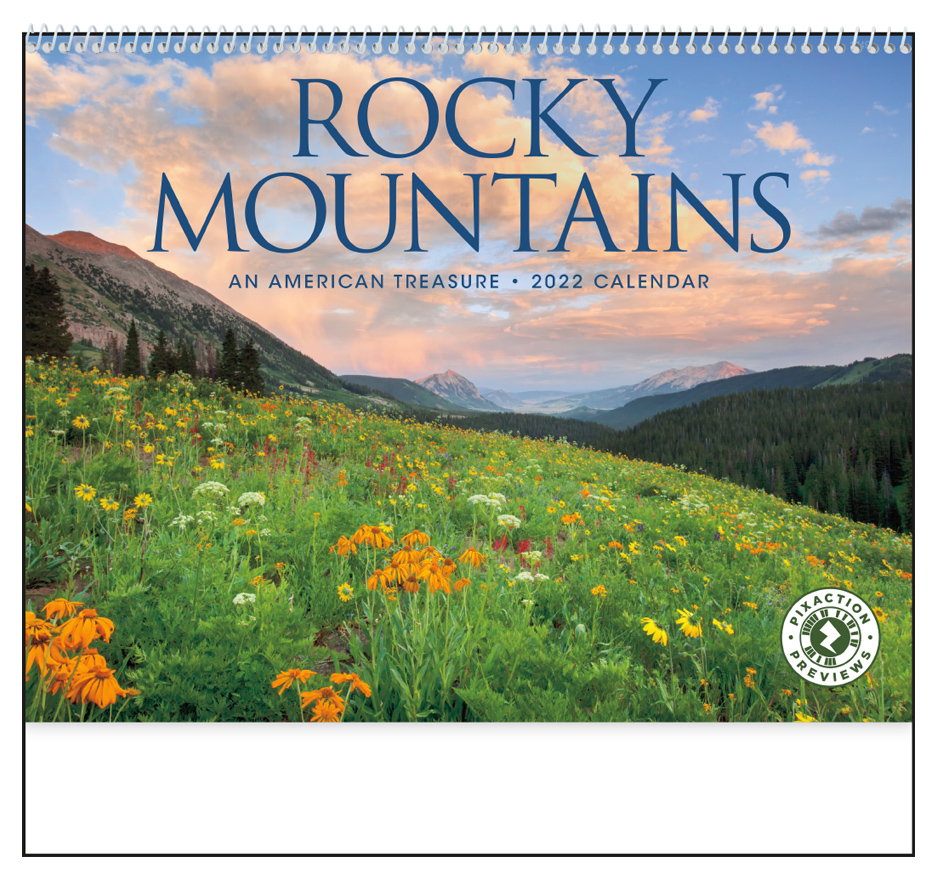 2022 Rocky Mountains Calendar 11" X 19" Imprinted Spiral Bound; Drop
