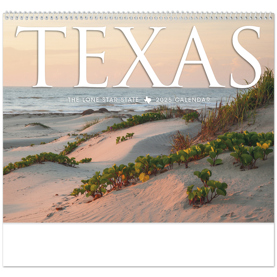 2024 Texas State Calendar 11" X 19" Imprinted Spiral Bound; Drop Ad