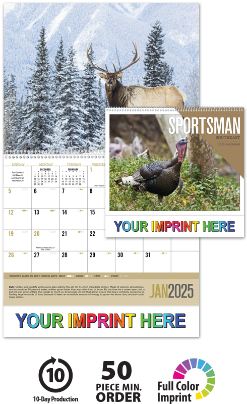 Southeast Sportsmans Calendar | ValueCalendars.com