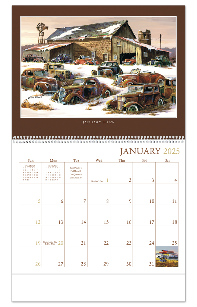2024 Junkyard Classics by Dale Klee Calendar 11" X 19" Imprinted