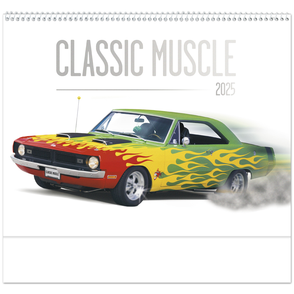 2025 Classic Muscle Cars Calendar 11 quot X 19 quot Imprinted Spiral Bound