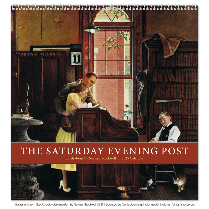 2024 The Saturday Evening Post Calendar (2103) 12" x 25" Imprinted
