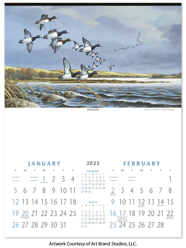 2025 North American Waterfowl Calendar 17" x 23" Imprinted 6Sheet