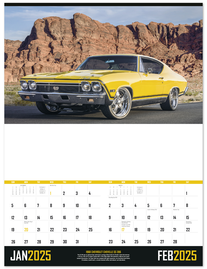 Muscle Cars II Calendar