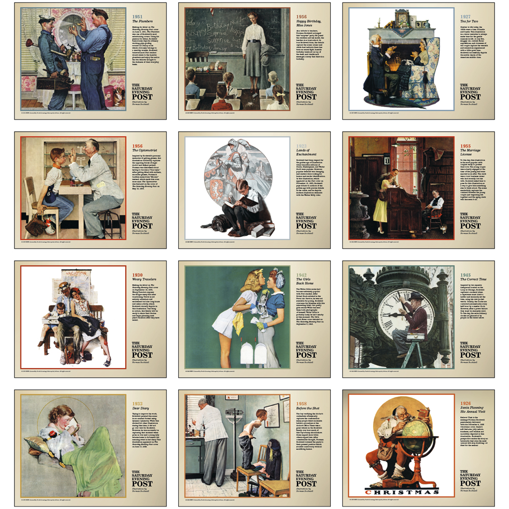 2025 Saturday Evening Post by Norman Rockwell, Large Pocket Calendar