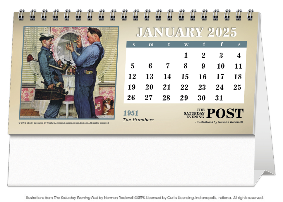 2024 The Saturday Evening Post Desk Calendar 6" x 41/2" Imprinted